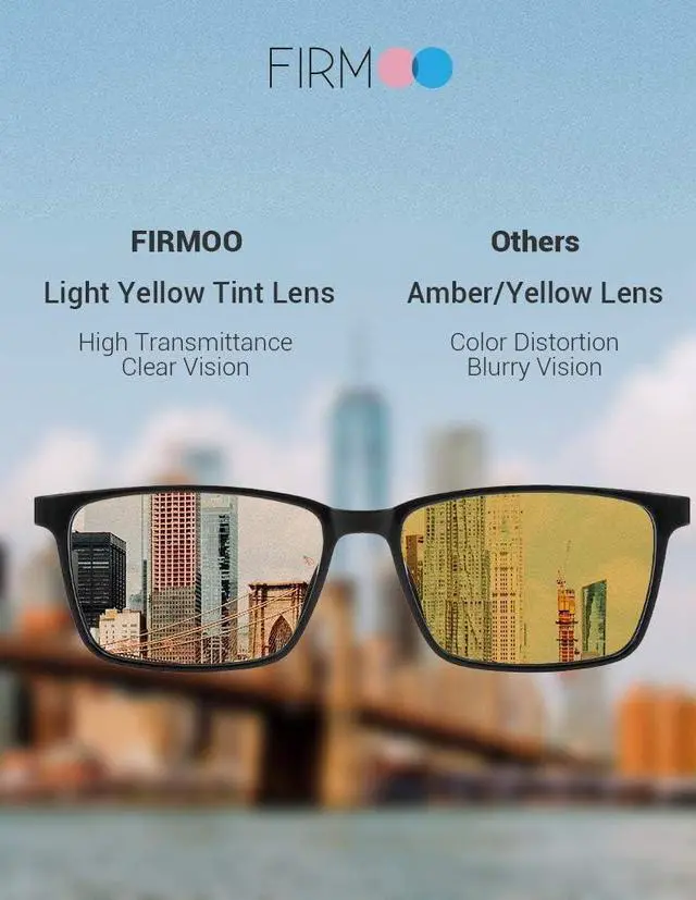 Alt view image 5 of 5 - Firmoo Oversized Square Blue Light Blocking Glasses for Women/Men, Stylish Computer Eyeglasses Anti Headaches,Acetate