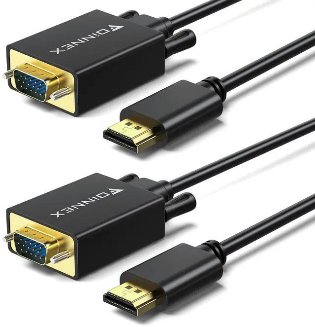 Main image of FOINNEX VGA to HDMI Adapter with Audio, PC VGA Source Output to TV/Monitor with HDMI Connector 1080P Converter Adaptador for Computer Laptop Projector