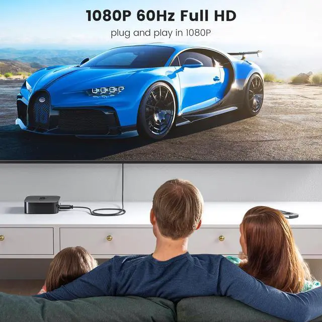 Alt view image 4 of 5 - FOINNEX VGA to HDMI Adapter with Audio, PC VGA Source Output to TV/Monitor with HDMI Connector 1080P Converter Adaptador for Computer Laptop Projector