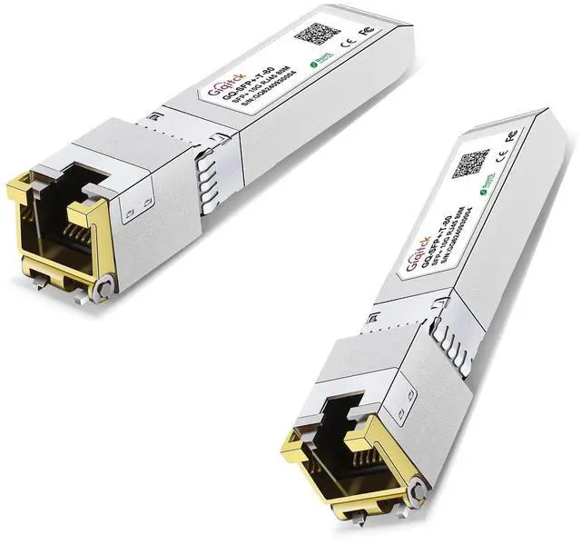 Main image of SFP+ to RJ45 10GBase-T Copper Module, 10G SFP to Ethernet Networking Transceiver Mini Gbic for Cisco SFP-10G-T-80, Ubiquiti UniFi, Meraki, Supermicro and More, up to 80m,2pcs