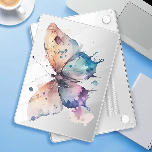 Alt view image 3 of 5 - ICEKEE Compatible with M4 MacBook Air 15 inch A3241 Case 2025 Fits 2024 2023 Release A3114 M3 A2941 M2 with Retina Display Touch ID,Printed Plastic Hard Case for MacBook Air 15.3", Butterfly