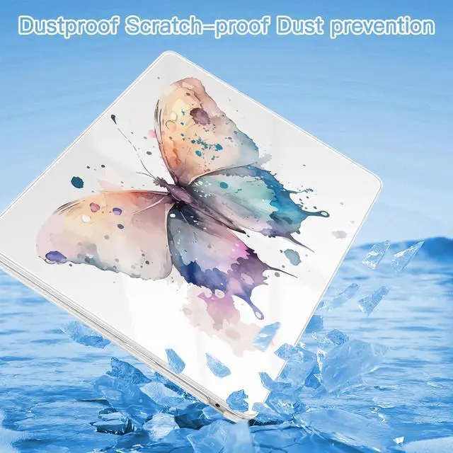 Alt view image 5 of 5 - ICEKEE Compatible with M4 MacBook Air 15 inch A3241 Case 2025 Fits 2024 2023 Release A3114 M3 A2941 M2 with Retina Display Touch ID,Printed Plastic Hard Case for MacBook Air 15.3", Butterfly
