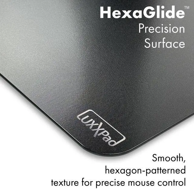 Alt view image 5 of 5 - Glassboard Studio LuxxPad Glass Mouse Pad - Mouse Pad Gaming and Dry Erase Note Taking Pad, Tempered Strong Glass with Rubber Non-Slip Feet for Gaming & Work (Black, 10" x 14")