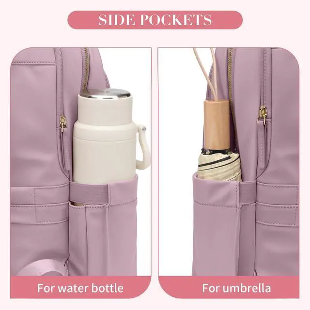 Alt view image 4 of 5 - GOLF SUPAGS Women Laptop Backpack Casual Daypack for Work Travel College Backpack Purse Fits 14 Inch Notebook (Pinkish Purple)