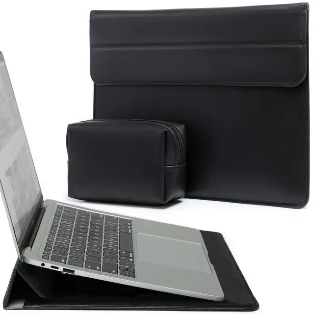 Main image of HYZUO 15-16 Inch Laptop Sleeve Case with Stand Feature for MacBook Pro 16 M4/M3/M2/M1 Pro/Max 2025-2019, XPS 15, MacBook Pro 15 2015-2012, Samsung Galaxy Book Flex/Pro 15, Black