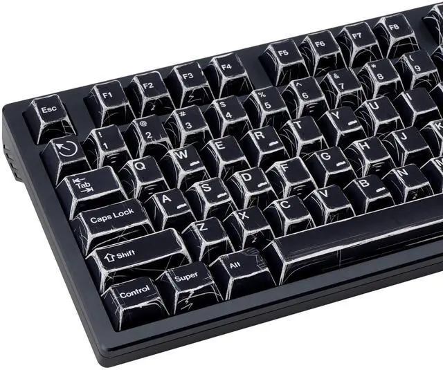 Main image of JOLINTAL Minimalist Manga Keycaps 136 Keys, Japanese Manga Black Keycap, PBT Dye Sublimation Custom Keycaps, Cherry Profile Keycap Set Fit for 61/64/87/104/108 Cherry MX Switches Mechanical Keyboard