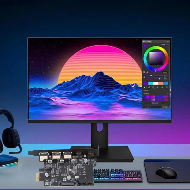 Alt view image 5 of 5 - PCIe to USB 3.2 Gen 2 Card with 20 Gbps, 5 USB Ports (3 USB Type A 2 USB Type C), PCI Express Expansion Card for for Linux for OS X PC