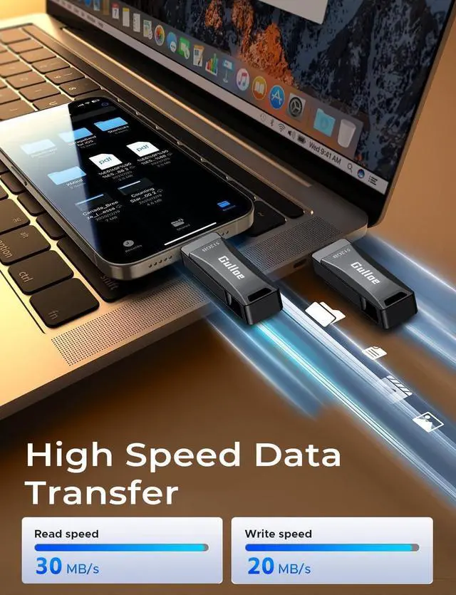 Alt view image 3 of 5 - Gulloe 512GB Flash Drive Intended for iPhone, Plug and Play, No Application Required, Memory Stick Storage for Photos and Videos Backup, Compatible with iPhone iPad Android PC (Dark Grey)