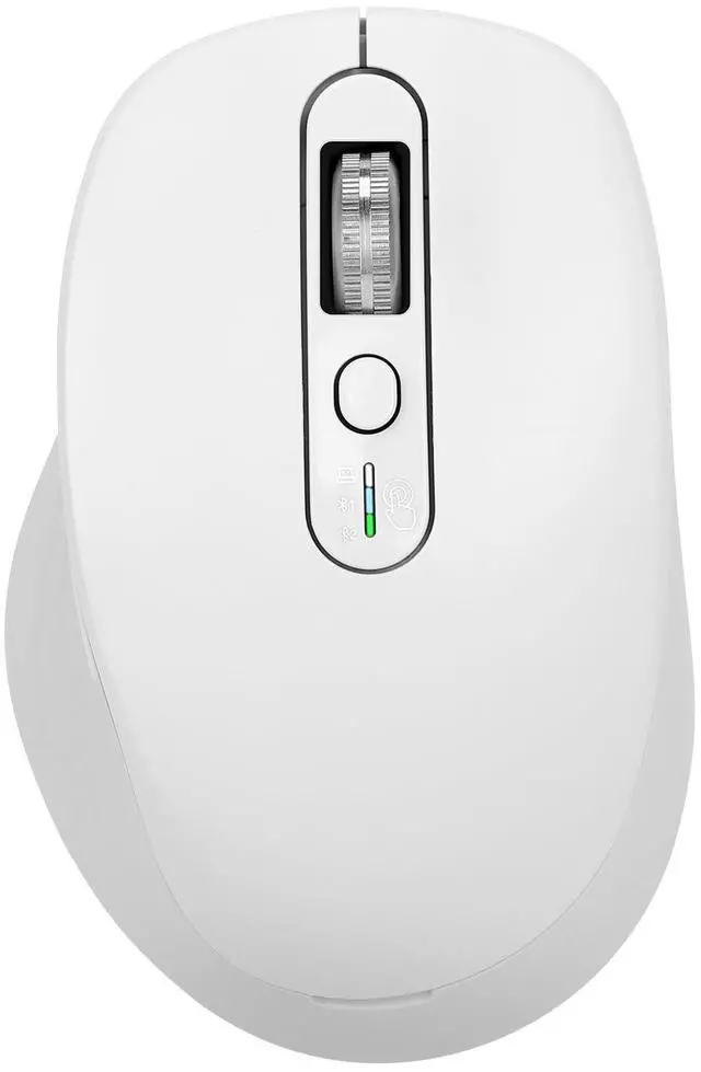 Main image of INFINMIND Multi-Device Wireless Bluetooth Mouse, 2.4G USB Receiver and Two Bluetooth, 4-Way Navigation Mice for Computer, Laptop, PC, MacBook, iPad (White)