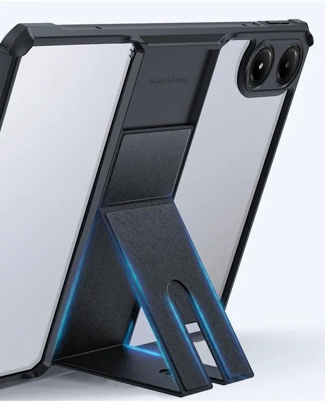 Alt view image 4 of 5 - Clear Case for Xiaomi Pad 6 WiFi Version 11 Inch With Stand, Transparent Back Cover Kickstand, Slim Light Drop Safe for Xiaomi Pad 6 11"
