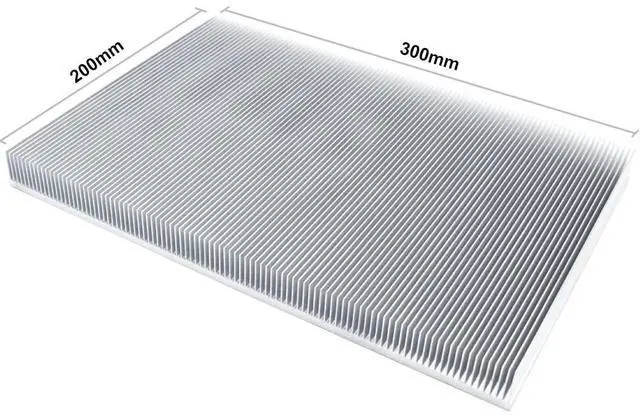Alt view image 2 of 5 - Large Aluminum Heatsink 300 x 200 x 25mm / 11.81 x 7.87 x 0.98 inch Skived Fins Heat Sinks Cooler Cooling Radiator for LED LCD CHIP Electronic Amplifier Transistor Semiconductor Heat Dissipation