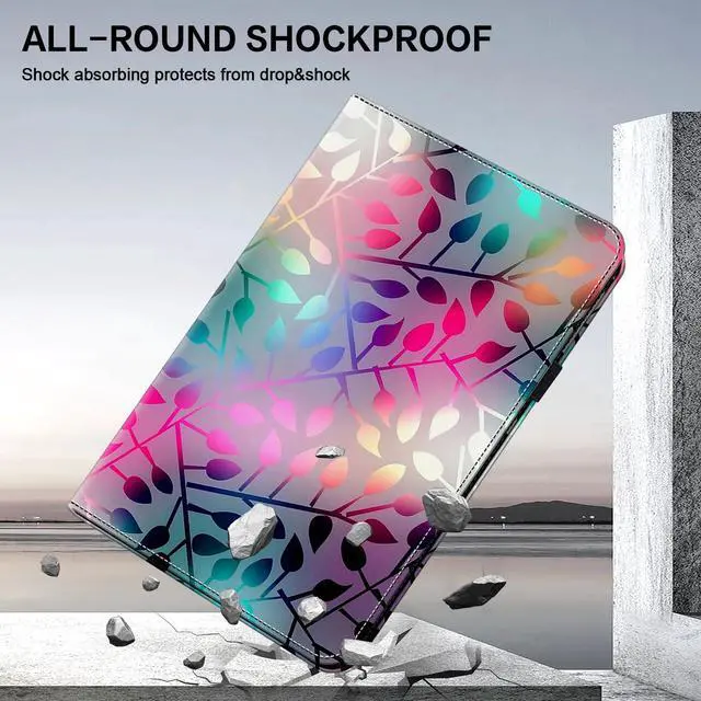 Alt view image 4 of 5 - KEFBWAO Case for 2024 New  Fire HD 8 & 8 Plus Tablet (12th Generation/10th Generation, 2024/2022/2020 Release), Stylus Holder Flip Wallet Leather Cover for Fire HD 8 Tablet Case, Maple Leaf