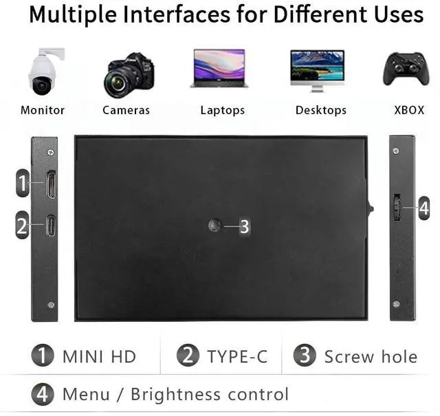 Alt view image 4 of 5 - JniTyOpt 5inch WSVGA 1024 * 600 High Pixel Display 100% SRGB Without Touch Panel HDMI-Compatible Module for Raspberry pi 3/3B/3B+/4/4B Orange pi Banana pi MINI PC