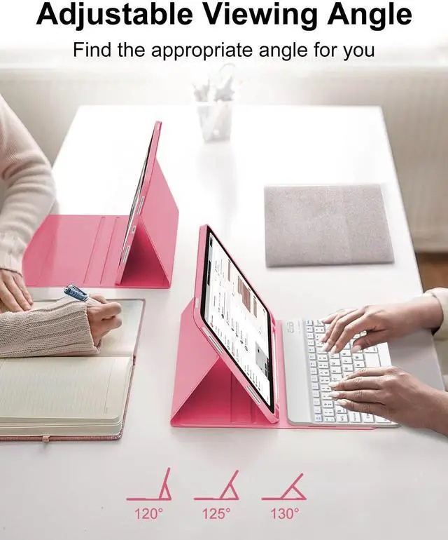 Alt view image 3 of 5 - for iPad 11th 10th Generation Case with Keyboard, Detachable Wireless Bluetooth Keyboard,Slim Folio Cover for iPad 11th A16 11 inch 2025 & 10th Gen 10.9 Inch 2022, Lightwight Long Battery Life, Red