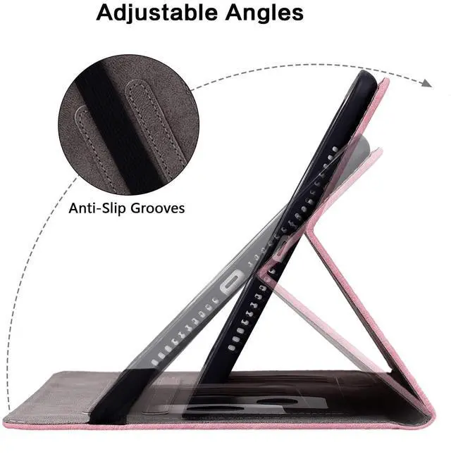 Alt view image 4 of 5 - KEFBWAO Case for All-New  Fire HD 10 and 10 Plus Tablet (13th/11th Generation, 2023/2021 Release) 10.1", Multi-Angle Flip PU Leather Cover with Stylus Holder for Fire HD 10 2023 Case, Pink