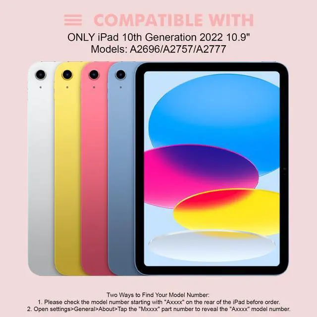 Alt view image 2 of 5 - LAMA 2-in-1 Keyboard Case for iPad (A16) 11th Gen 2025/ iPad 10th Gen 10.9 inch 2022, Detachable Case with Keyboard for 10th/ (A16) 11th, 360 Rotatable Thin Slim Cover with Pen Holder, Pink