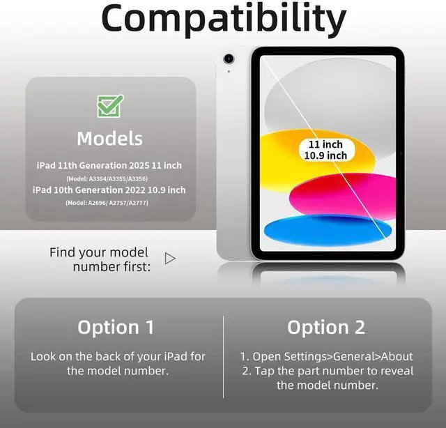 Alt view image 5 of 5 - kenke for iPad 10th Generation (10.9 Inch 2022) / iPad (A16) 11th (11 inch 2025) Keyboard Case with Right Pencil Holder, 7 Color Backlight Round Cap with Wireless Detachable Keyboard, Black