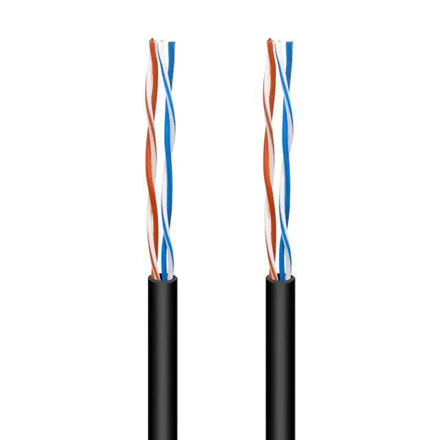 Alt view image 3 of 4 - NECABLES CAT5 / CAT5e RJ11 Data Cable DSL Cable 75ft Hight-Speed for DSL Modem Twisted Wire UTP RJ11 6P4C Male to Male Black - 75 Feet