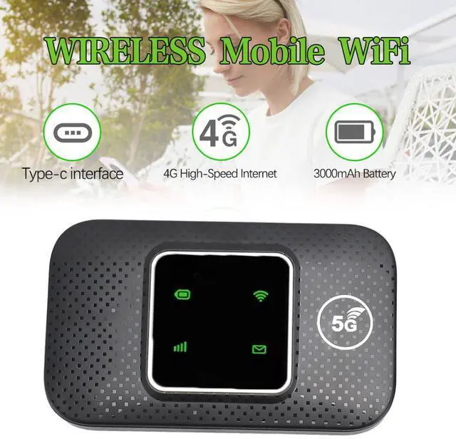 Alt view image 4 of 5 - Mobile Hotspot, 150Mbps 4G LTE Unlocked Wi Fi Hotspot Device, Portable Router with SIM Card Slot for Travel Support B1 B3 B5 B8 B38 B39 B40 B41