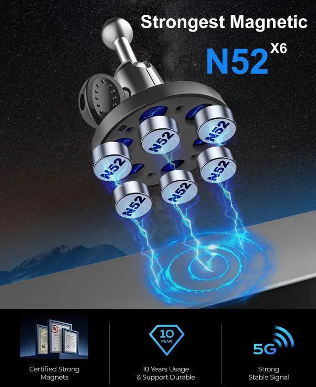 Alt view image 3 of 5 - Kolasels Metal iPad Magnetic Mount for Tractor/Golf Cart/Forklift/Vehicles/Gym/Fridge/Metal Surface, Magnetic Tablet Holder Mount Compatible with 4-13" iPad Pro, Air, Mini, Galaxy, Phone