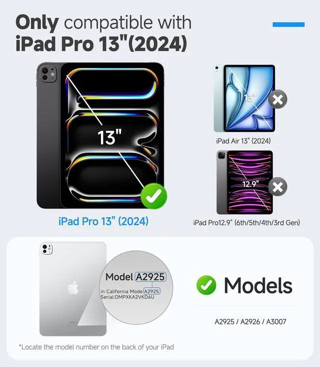 Alt view image 2 of 5 - iGluz 2 Pack for iPad Pro 13 inch M4 7th Gen(2024) 9H+ Tempered Glass Screen Protector with Easy-Install Box[12FT Military Grade Shatterproof] Apple Pencil Compatible,HD Clarity,Scratch Resistant