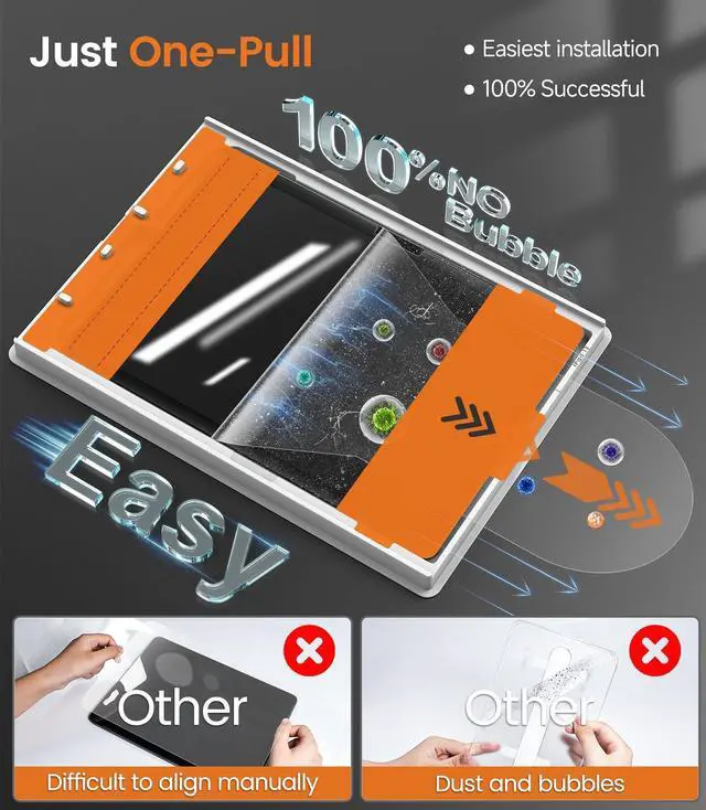 Alt view image 3 of 5 - iGluz 2 Pack for iPad Pro 13 inch M4 7th Gen(2024) 9H+ Tempered Glass Screen Protector with Easy-Install Box[12FT Military Grade Shatterproof] Apple Pencil Compatible,HD Clarity,Scratch Resistant