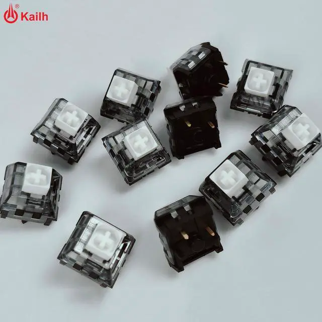 Alt view image 5 of 5 - Kailh Box White V2 Keyboard Switch, 5-Pin 45gf Clicky Pre-Lubed Gold-Plated Spring Dustproof and Waterproof Switches for Mechanical Gaming Keyboard(90pcs)