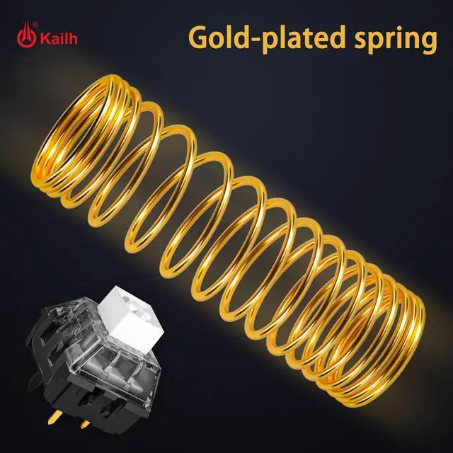 Alt view image 3 of 5 - Kailh Box White V2 Keyboard Switch, 5-Pin 45gf Clicky Pre-Lubed Gold-Plated Spring Dustproof and Waterproof Switches for Mechanical Gaming Keyboard(90pcs)