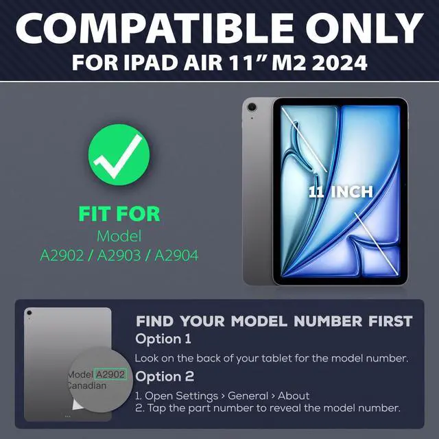Alt view image 5 of 5 - KAIJIAbox Compatible with iPad Air 11 Inch Case M3 2025/M2 2024, Shockproof Drop-Proof Cover,360deg Rotating Handle Stand,Adjustable Shoulder Strap&Pencil Holder(Blue)
