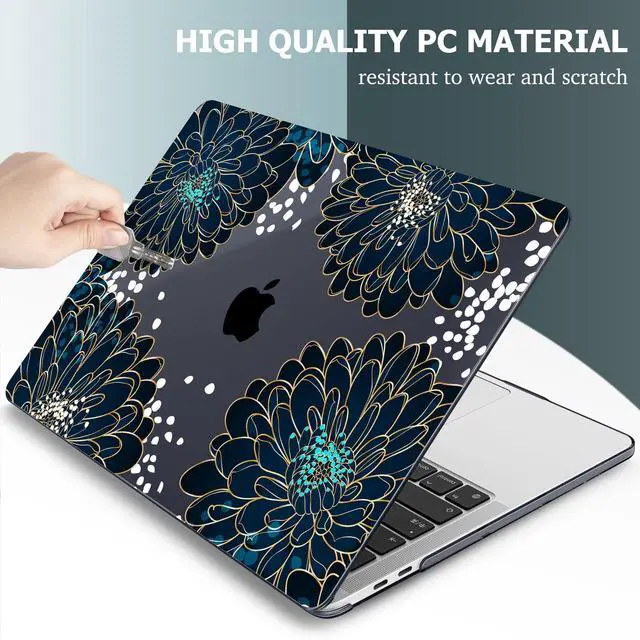 Alt view image 5 of 5 - Lepeoac for MacBook Pro 16 inch Case 2019 2020 Release Model A2141, Plastic Hard Shell Cover with Keyboard Cover & Screen Protector for MacBook Pro 16 inch with Touch Bar & Touch ID, Luxury Floral