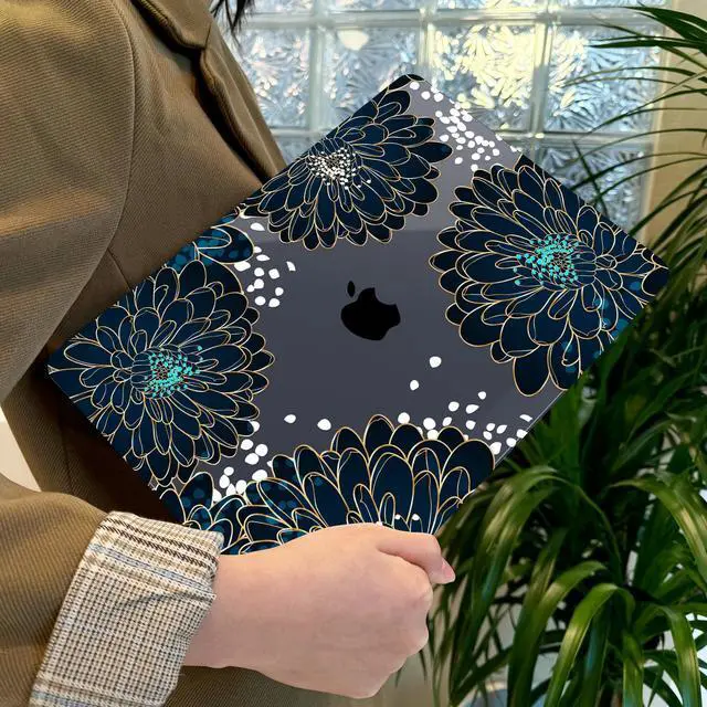 Alt view image 4 of 5 - Lepeoac for MacBook Pro 16 inch Case 2019 2020 Release Model A2141, Plastic Hard Shell Cover with Keyboard Cover & Screen Protector for MacBook Pro 16 inch with Touch Bar & Touch ID, Luxury Floral