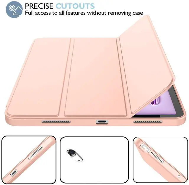 Alt view image 2 of 4 - iMieet iPad Air 11 Inch Case M3(2025) / M2 (2024), iPad Air 5th/4th Generation Case 2022/2020 10.9 Inch with Pencil Holder,Trifold Stand Smart Case with Soft TPU Back(Bisque)