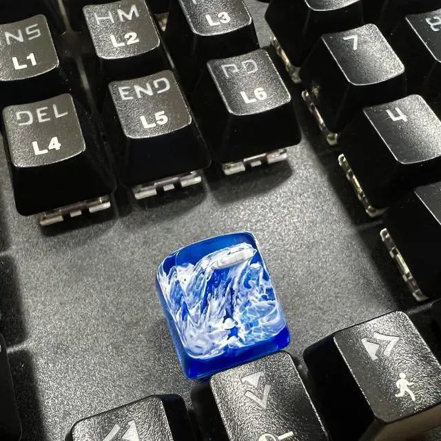 Alt view image 2 of 5 - LINWIN Backlit Keycap, Sail Through The Winds and Waves, Handmade Keycap for MX Mechanical Keyboard, Unique Gifts for Friend