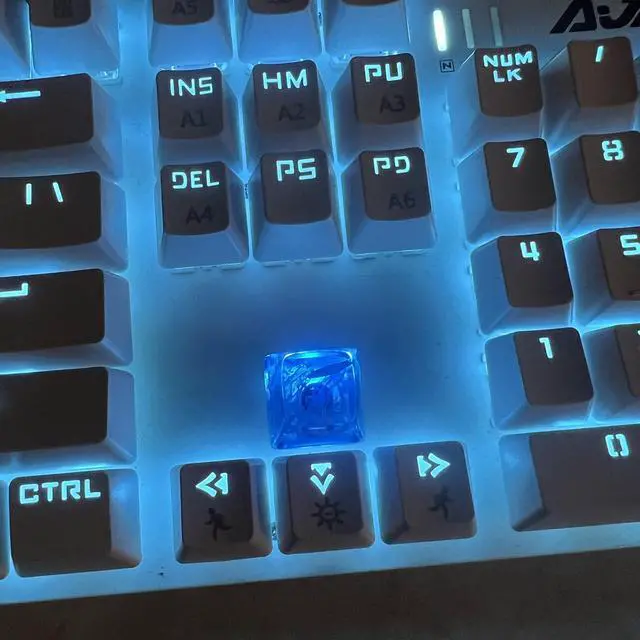 Alt view image 4 of 5 - LINWIN Backlit Keycap, Sail Through The Winds and Waves, Handmade Keycap for MX Mechanical Keyboard, Unique Gifts for Friend