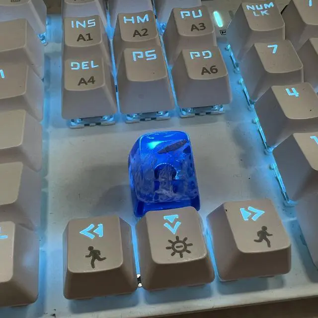 Alt view image 3 of 5 - LINWIN Backlit Keycap, Sail Through The Winds and Waves, Handmade Keycap for MX Mechanical Keyboard, Unique Gifts for Friend