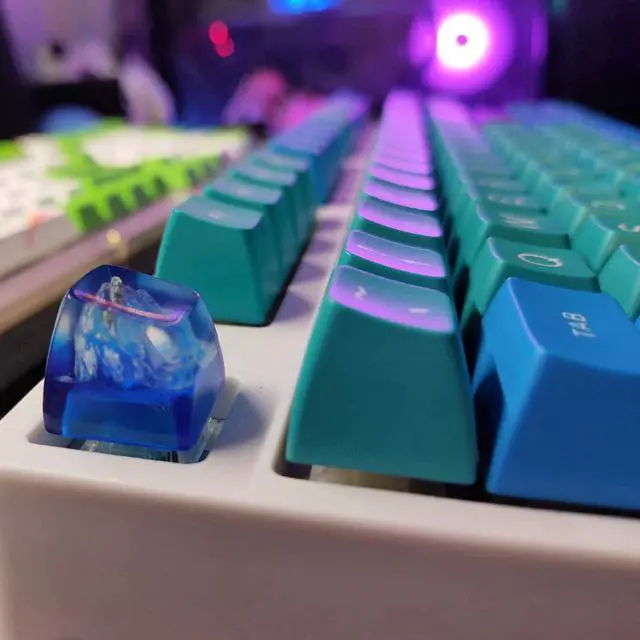 Alt view image 5 of 5 - LINWIN Backlit Keycap, Sail Through The Winds and Waves, Handmade Keycap for MX Mechanical Keyboard, Unique Gifts for Friend