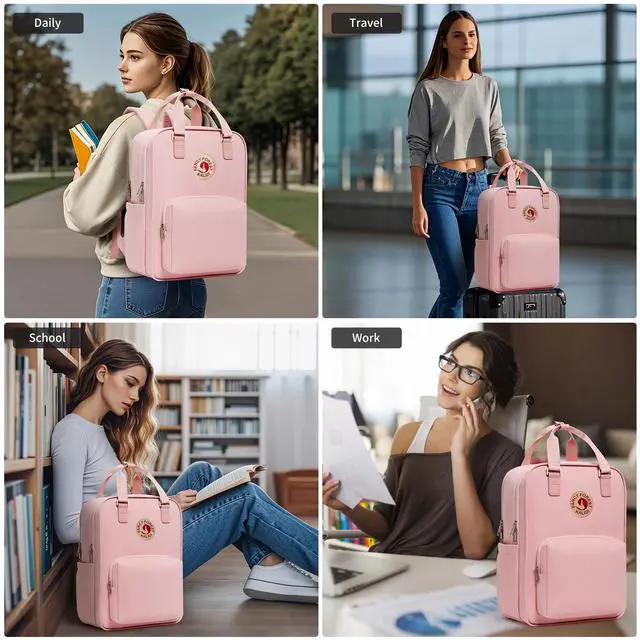 Alt view image 2 of 5 - KALIDI 16 Inch Women Laptop Backpack, 15.6 Inches Business Office Work Daypack Rucksack Travel Airplane Gym Bag