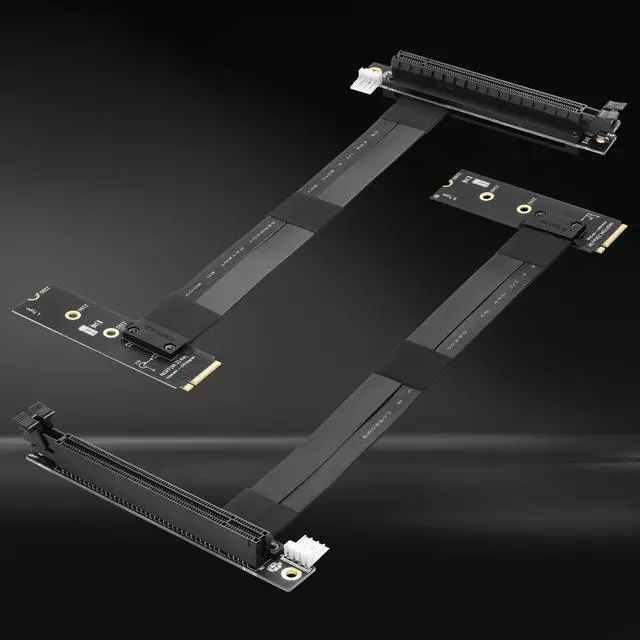 Alt view image 5 of 5 - CERRXIAN M.2 NGFF to PCI-e 16x Graphics Riser Card,90 Degree Left M.2 NGFF Key to PCI-Express 16X Extension Cable