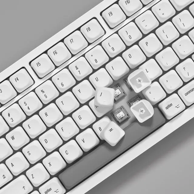 Alt view image 5 of 5 - YMKPVR KBDiy for MAC Style KOA Profile Keycaps 60 Percent,Dye-Sublimation PBT White Custom Keyboard Keycap,138 Keys Cap Set for Cherry Gateron MX Switches Mechanical Keyboards
