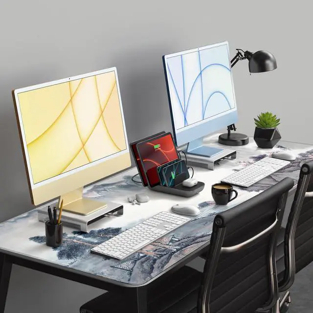 Alt view image 3 of 5 - LL-COEUR XXL Landscape Gaming Mouse Pad Computer Keyboard Mat Office Desk Pad (Landscape 1, 55.1" x 23.6" x 0.12")