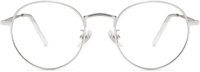 Main image of KINGSEVEN Anti-Blue Light Glasses,Ultra-Light Frame Glasses For Men And Women, Prevent Eye Fatigue And UV Glare (ML4526-2-Silver)