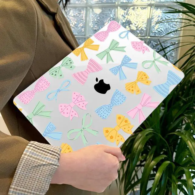 Alt view image 4 of 5 - Lepeoac for MacBook Pro 16 inch Case 2019 2020 Release Model A2141, Plastic Hard Shell Cover with Keyboard Cover & Screen Protector for MacBook Pro 16 inch with Touch Bar & Touch ID, Colorful Bow