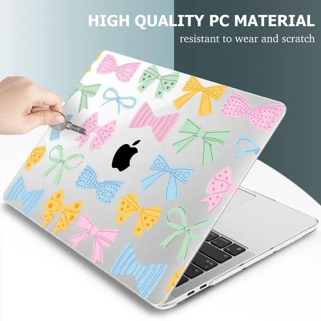 Alt view image 5 of 5 - Lepeoac for MacBook Pro 16 inch Case 2019 2020 Release Model A2141, Plastic Hard Shell Cover with Keyboard Cover & Screen Protector for MacBook Pro 16 inch with Touch Bar & Touch ID, Colorful Bow