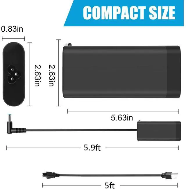 Alt view image 2 of 5 - 150W AC Adapter HP Laptop Charger for HP OMEN by 15 17,Zbook 15 G3 G4 G5 G6,Zbook Studio G3 G4 G5 G6 G7 G8,Fury 15 17 G7 G8 Laptop Power Supply