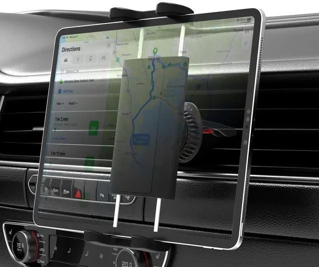 Main image of LYFICCS Car Vent Mount, Upgrade Hook Clip - Vehicle Vent Holder for Thick Cases, Fit for iPad Pro 12.9/Air/Mini, Galaxy Tab, Fire HD and More 4.7-12.9" Tablet & Phone