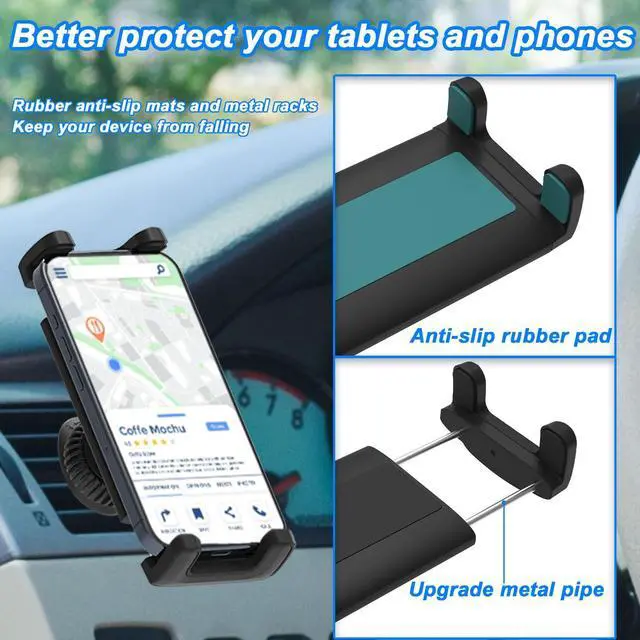 Alt view image 4 of 5 - LYFICCS Car Vent Mount, Upgrade Hook Clip - Vehicle Vent Holder for Thick Cases, Fit for iPad Pro 12.9/Air/Mini, Galaxy Tab, Fire HD and More 4.7-12.9" Tablet & Phone