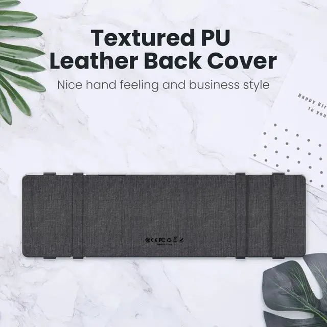 Alt view image 5 of 5 - JOMAA Foldable Bluetooth Keyboard with Touchpad Portable, Full-Size Travel Keyboard with PU Leather, Support 3 Devices for iOS Android Windows Mac OS (with touchpad)