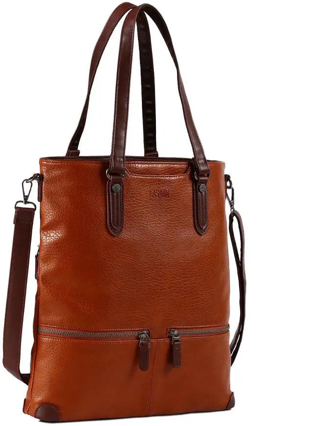 Main image of Laptop Tote Bag, Leather Work Tote for Computer Bag Waterproof Lightweight Shoulder Bag Purse Handbag Crossbody Bag