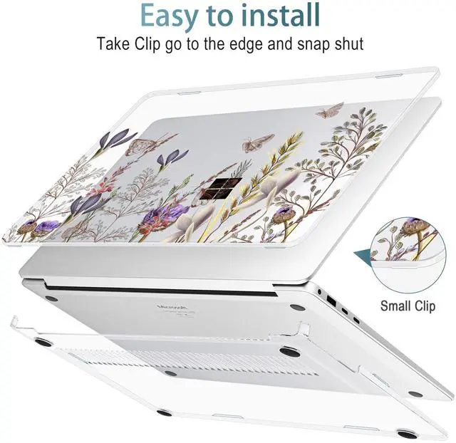 Alt view image 4 of 5 - May Chen Case ONLY Compatible for 2024+ 13.8" Microsoft Surface Laptop 7 Windows PC with ARM CPU and AI-Powered Copilot+, Plastic Hard Shell Case with Keyboard Cover, Flower Plants