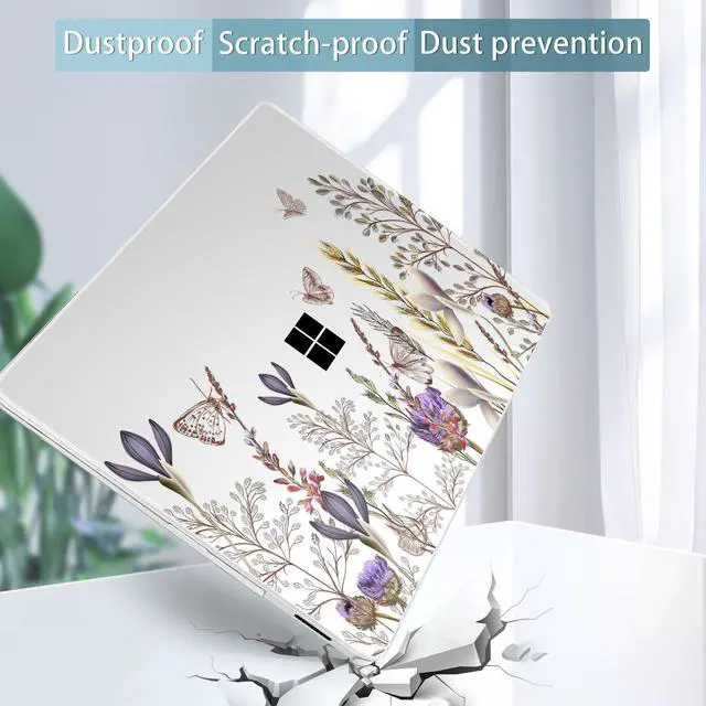 Alt view image 5 of 5 - May Chen Case ONLY Compatible for 2024+ 13.8" Microsoft Surface Laptop 7 Windows PC with ARM CPU and AI-Powered Copilot+, Plastic Hard Shell Case with Keyboard Cover, Flower Plants